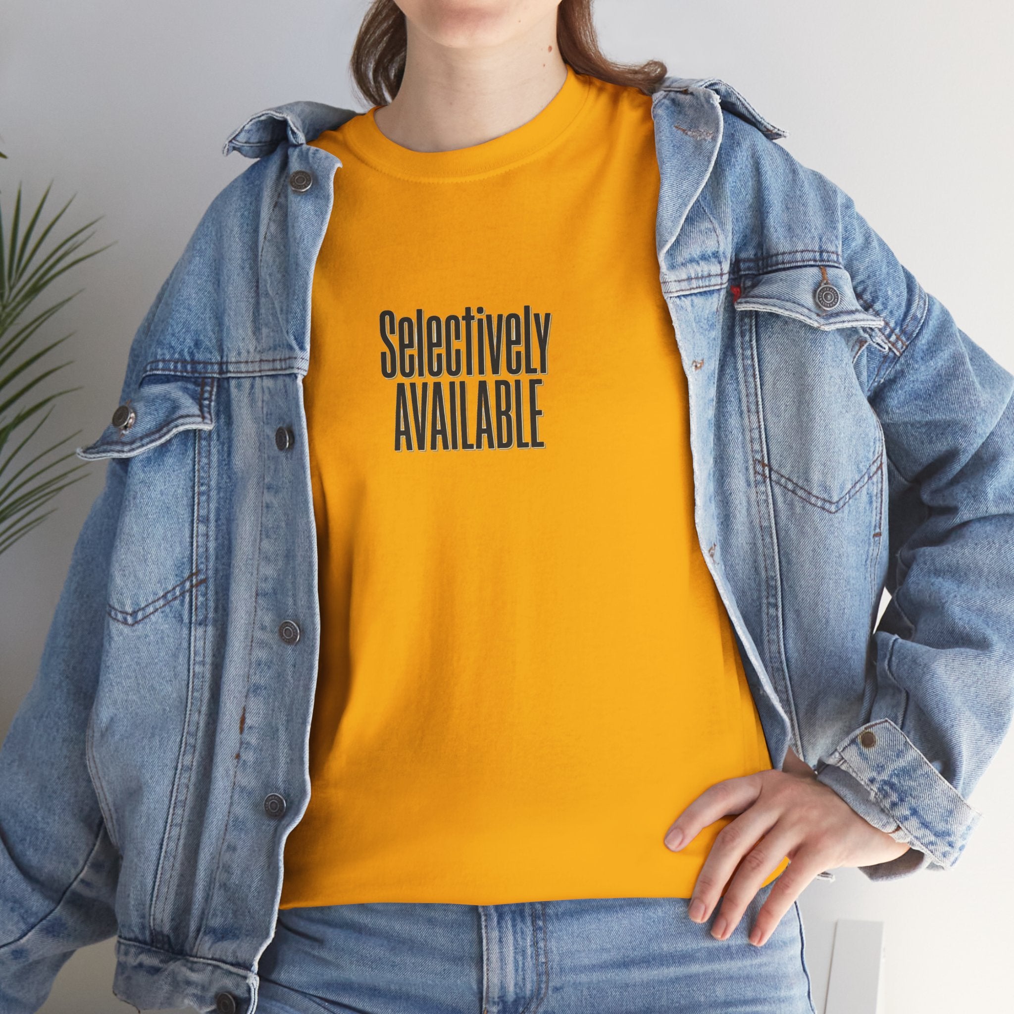 Selectively Available Graphic Tee — Minimalist Statement T-Shirt
