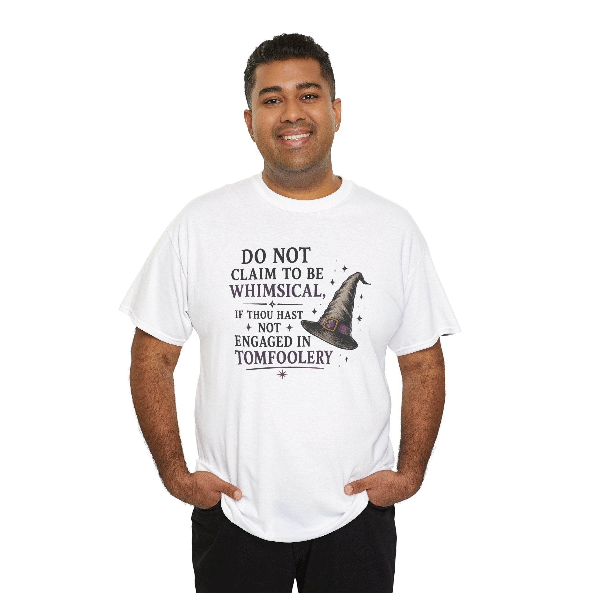 Whimsical Witch Quote Tee — "Do Not Claim to Be Whimsical" Cotton T‑Shirt