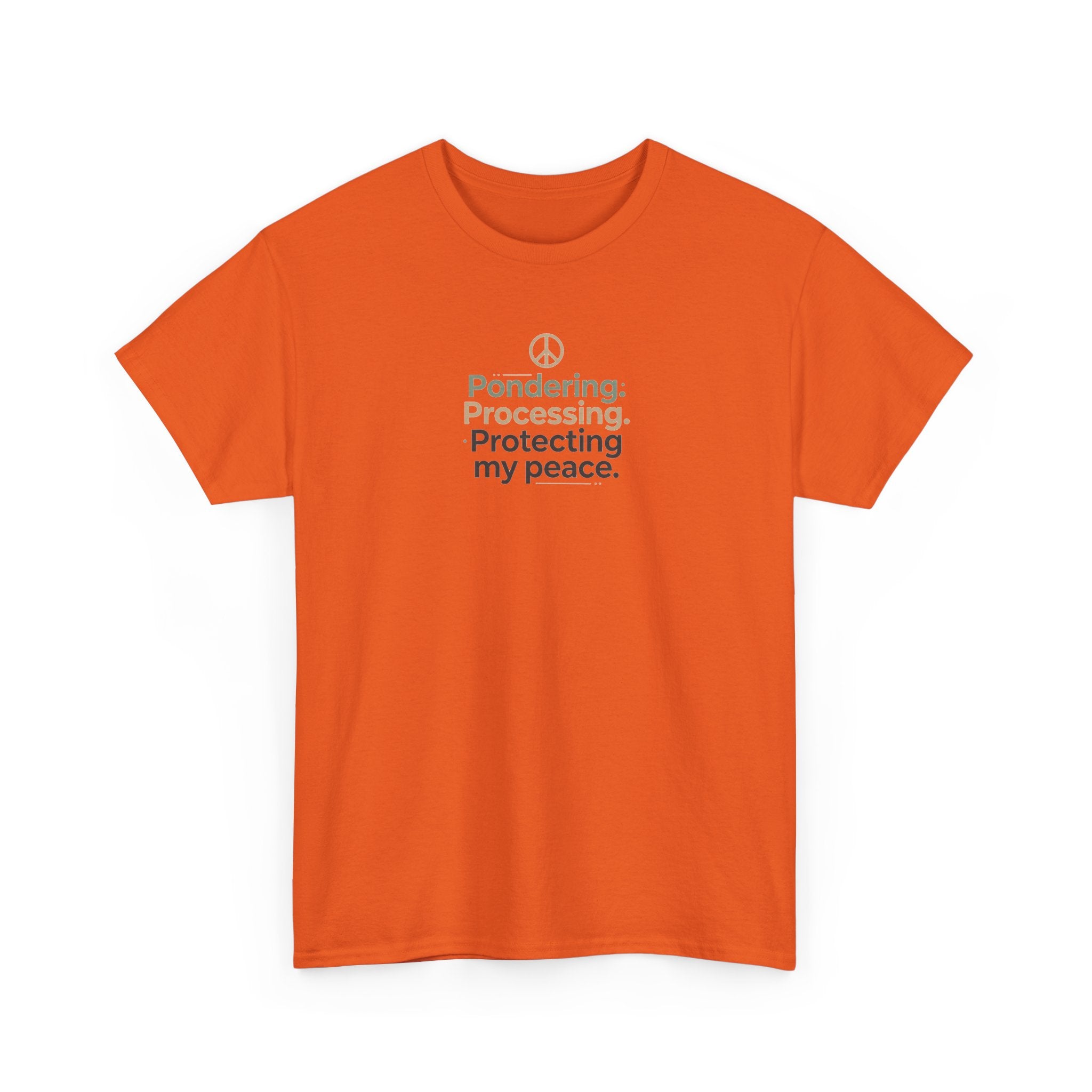 Pondering. Processing. Protecting My Peace. Tee — Mindful Self-Care Graphic T-Shirt