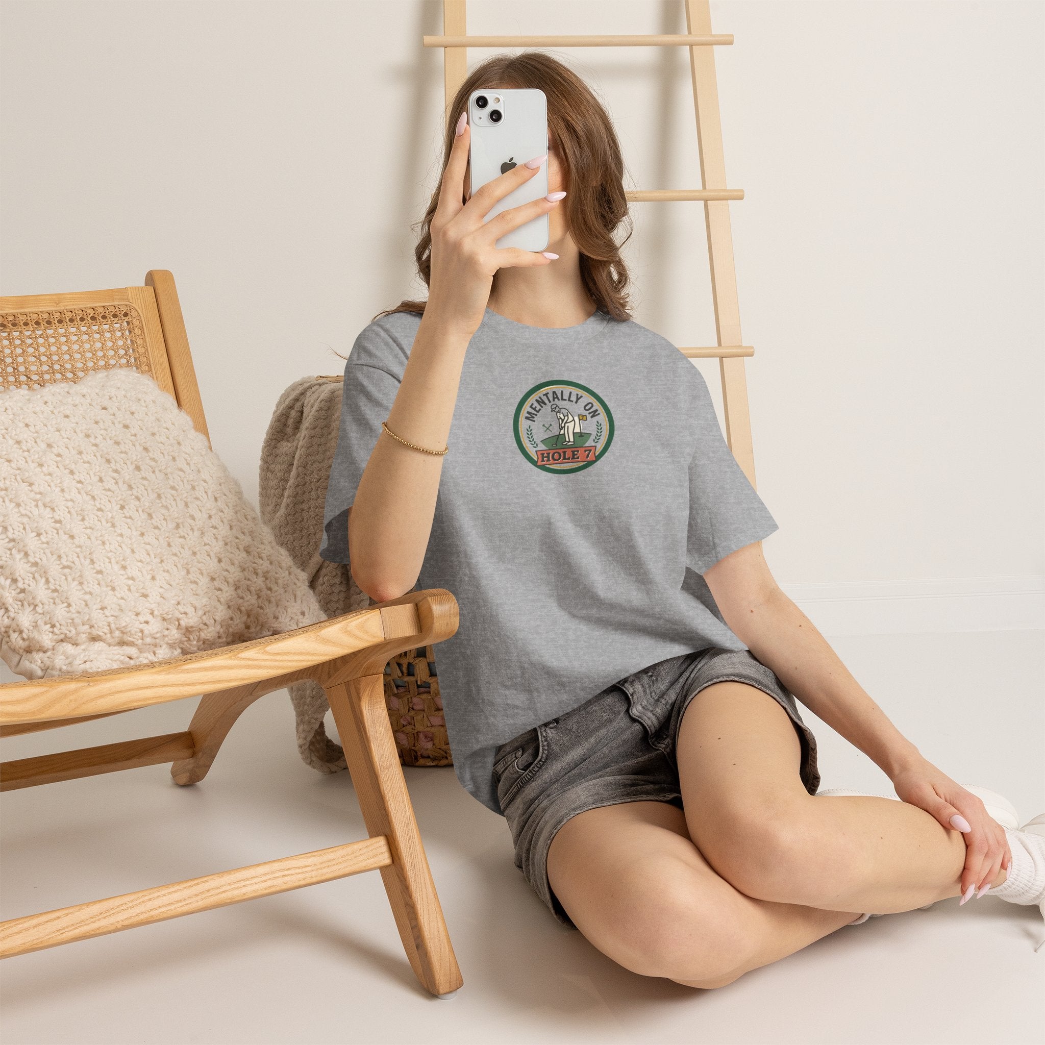 Golf T-Shirt — Mentally On Hole 7 Vintage Golfing Tee
