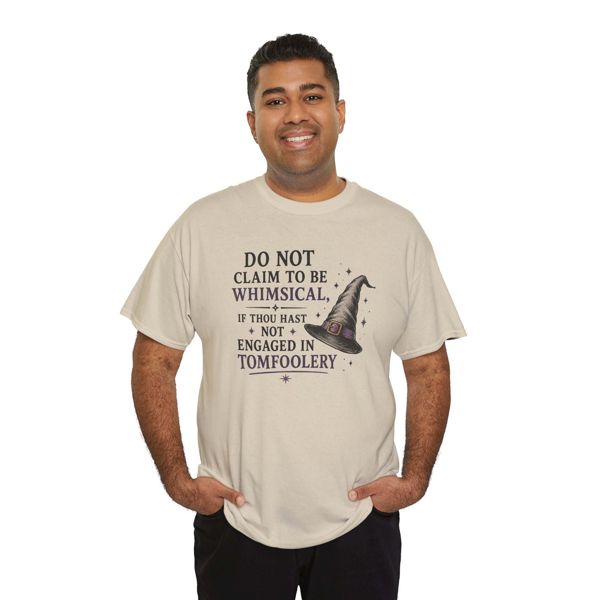 Whimsical Witch Quote Tee — "Do Not Claim to Be Whimsical" Cotton T‑Shirt