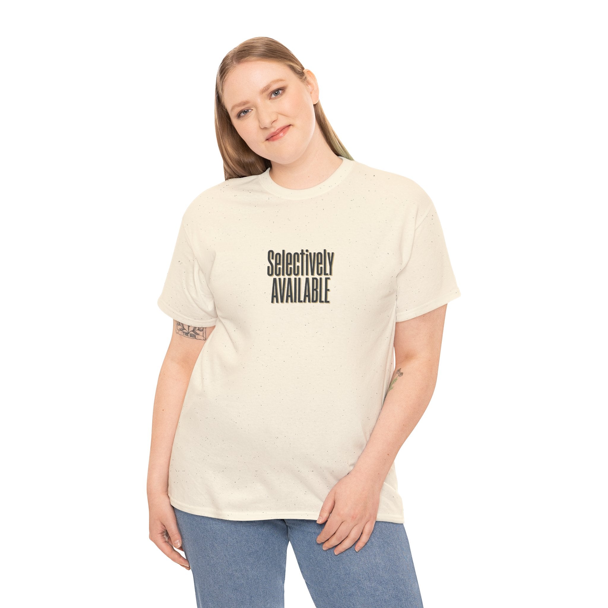 Selectively Available Graphic Tee — Minimalist Statement T-Shirt