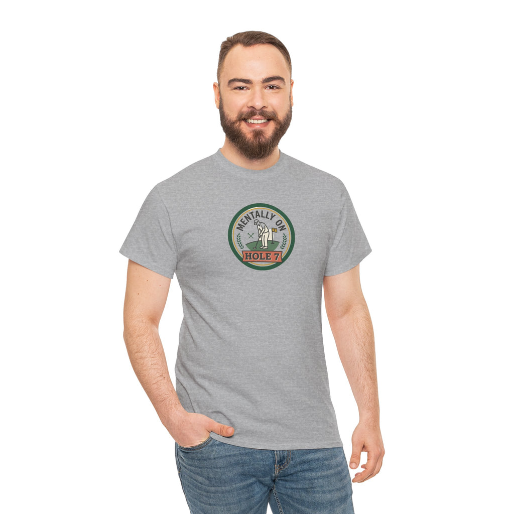 Golf T-Shirt — Mentally On Hole 7 Vintage Golfing Tee