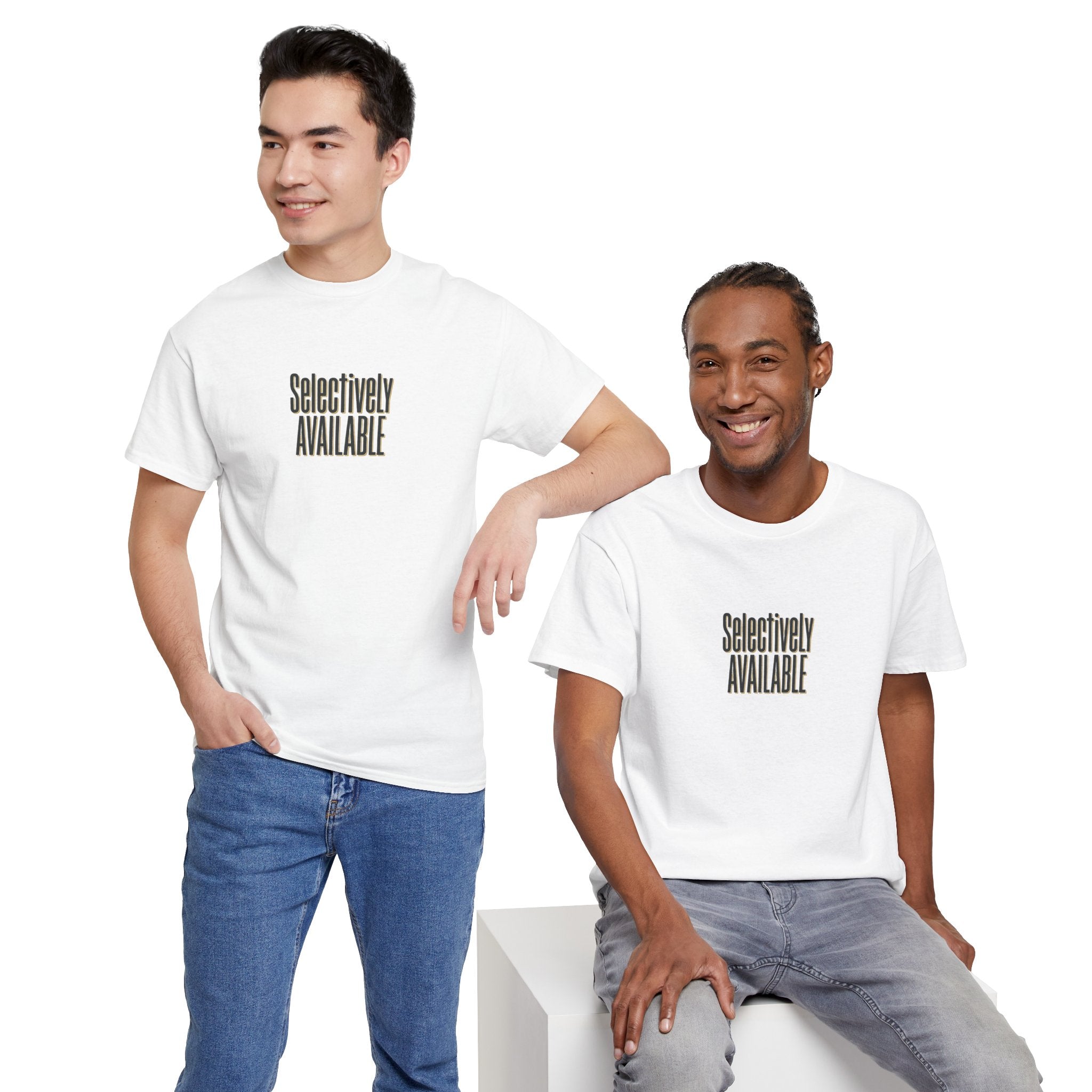 Selectively Available Graphic Tee — Minimalist Statement T-Shirt