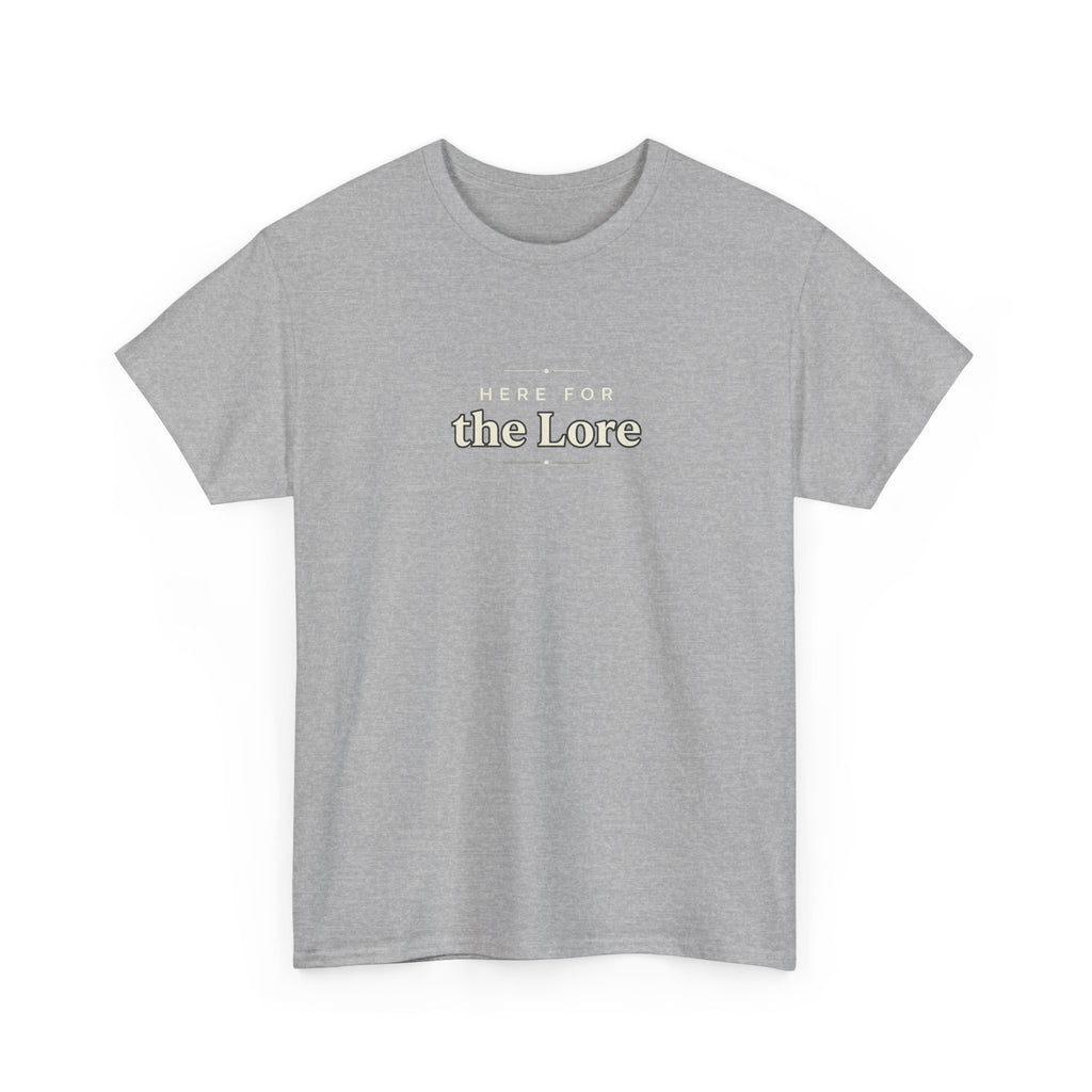 The Lore Graphic Tee — Minimal Vintage Text Shirt