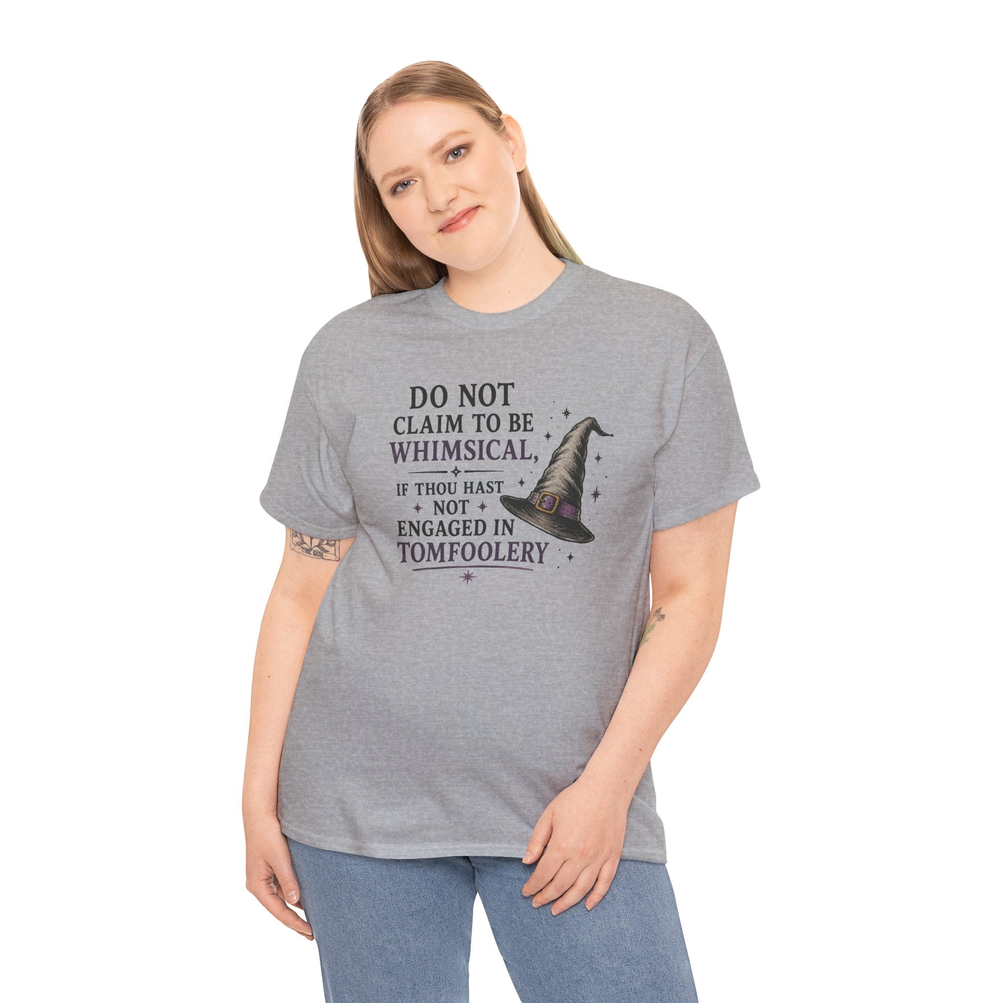 Whimsical Witch Quote Tee — "Do Not Claim to Be Whimsical" Cotton T‑Shirt