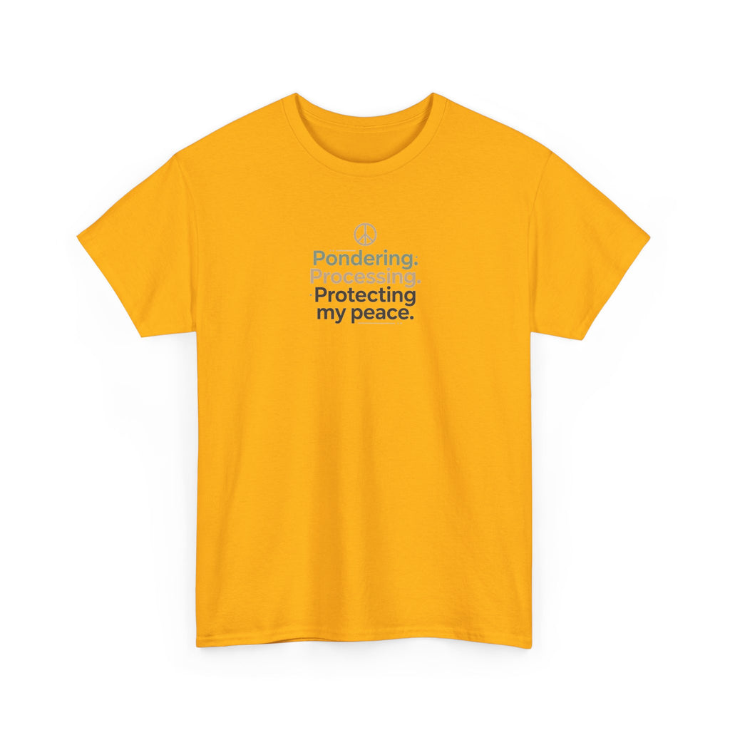 Pondering. Processing. Protecting My Peace. Tee — Mindful Self-Care Graphic T-Shirt