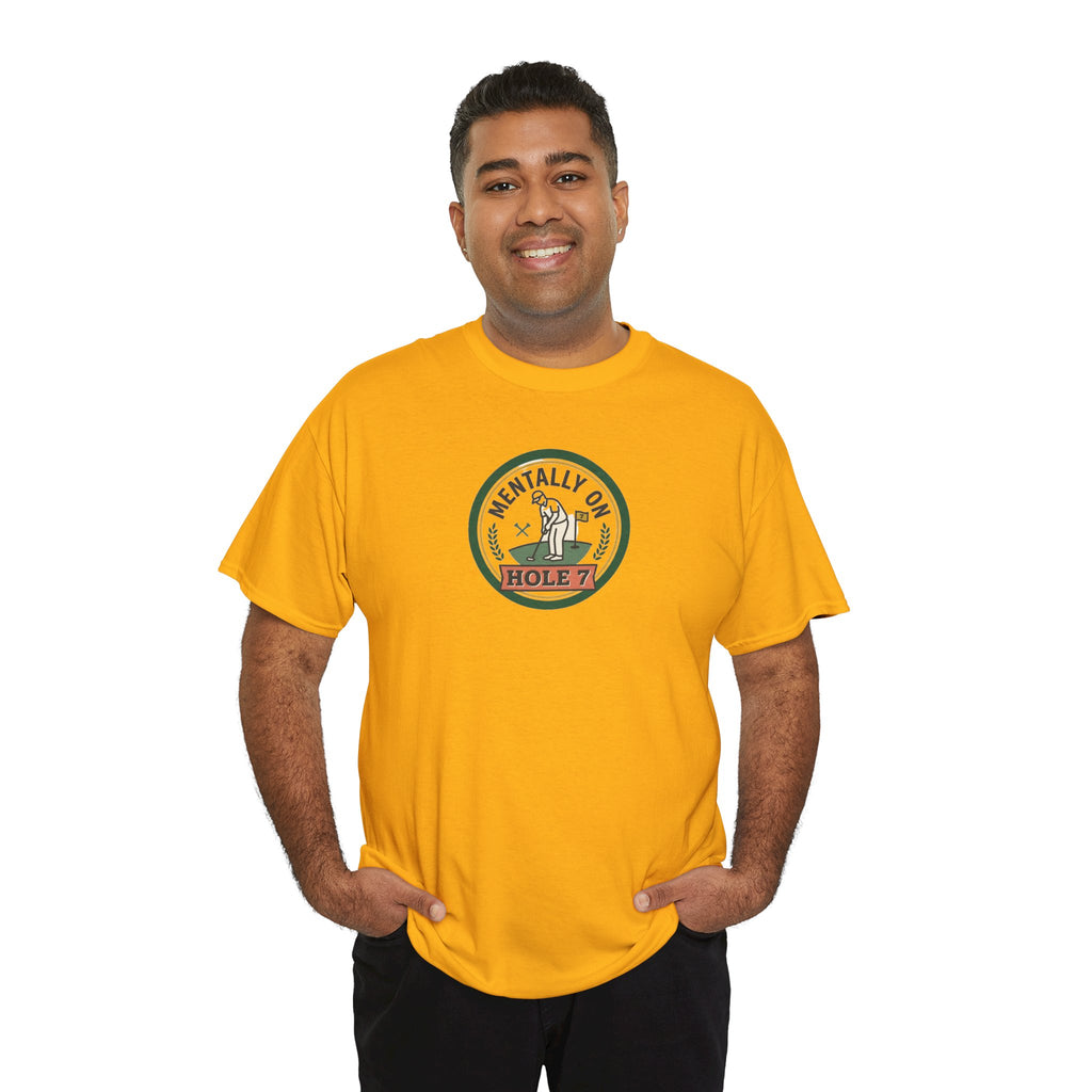 Golf T-Shirt — Mentally On Hole 7 Vintage Golfing Tee